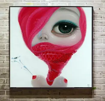 

FREE SHIPPING MODERN ART FAMOSUS ARTIST YANG NAN PAINTING PRITY GIRLOIL PAINTING ON CANVAS(no Frame) N-014