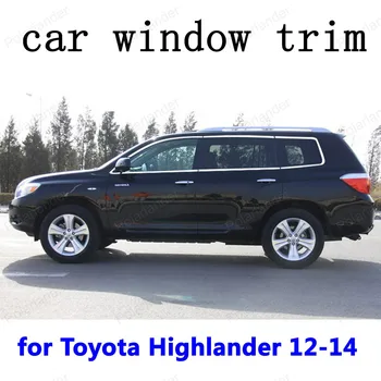 

Stainless Steel Window Trim Decoration Strips Car Exterior Accessories for T-oyota Highlander 2012 2013 2014 without column