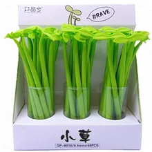 48 шт./упак. милый мультфильм brave трава силиконовая гелевая ручка завод креативные офисные школьные канцелярские чернила чернильное перо