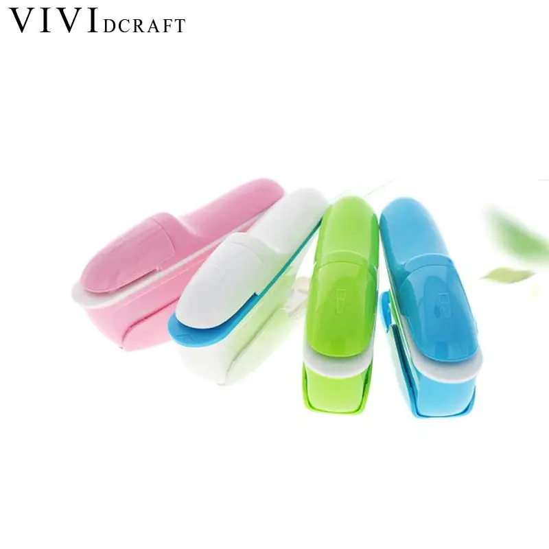 

Vividcraft 1 pcs Creative Hot Mini Stapler Safe Staple Free Stapler 10 Sheets Office Paper binding Stapleless Stapler