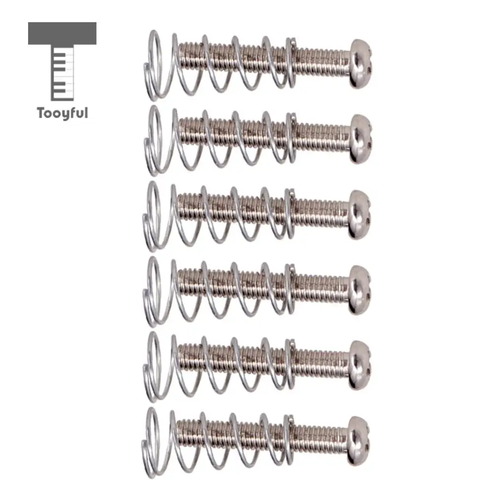  Iron Guitar Bridge Tailpiece With Mounting Screws Guitar Pickup Mounting Springs for Electric Guitar Bass Parts Silver