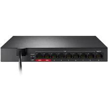 9 портов 8 PoE 83 W 100 Мбит/с переключатель данных, Plug& Play, камера NVR сетевой коммутатор мини настольный коммутатор для интернет-сети камеры видеонаблюдения