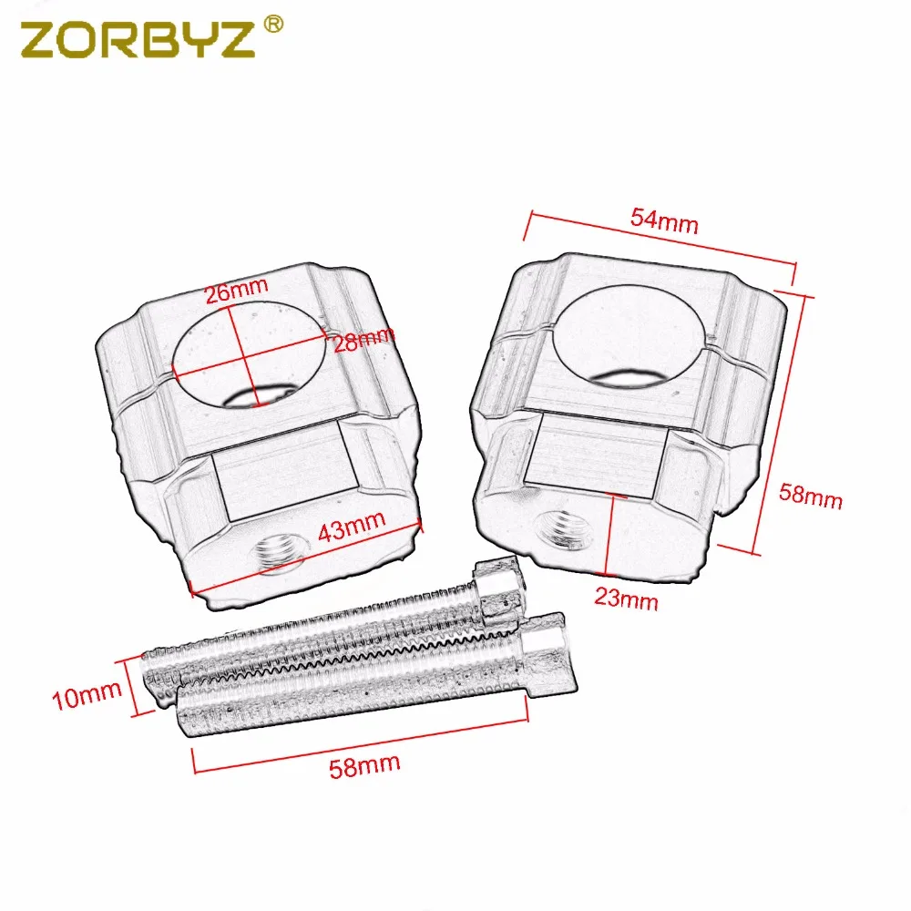 ZORBYZ 1-1/" 28 мм руль мотоцикла рукоятка Крепление зажим держатель Riser ATV велосипед