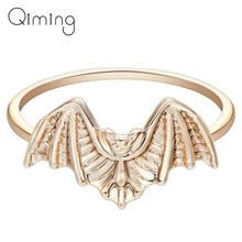 Vintage Animal chauve-souris anneau superposition Knuckle empilable anneau réglable minimaliste bijoux pour femmes fille cadeau Halloween bijoux