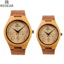 Simple Bambou Analogique Quartz Nature Bois Montre-Bracelet Femmes Dames Chaude Bracelet En Cuir Véritable de Courroie De Bande Novel Frais Moderne Cadeau