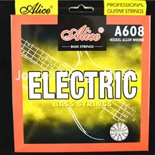 Alice A608-M/L Струны для электрической бас-гитары Обмотка из никелевого сплава 4 стальные струны 045-105(040-095) В