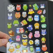 1pcs DIY Cartoon Giraffe transparent Sticker Lovely Calendar Deco Owl Sticker Writing Memo Pad for Children