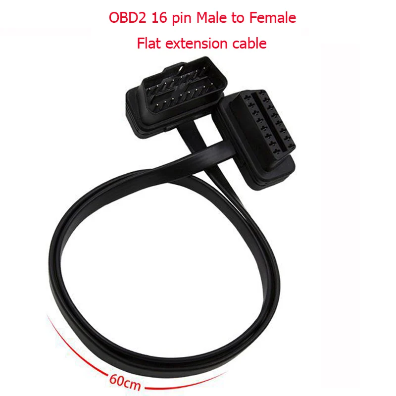 16 контактный кабель удлинитель OBD2 штырь гнездо 60 см трансферный разъем OBD адаптер