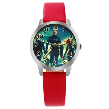 

Brand new children's watch 3D Superman Cartoon Watch Casual Boys Sports Quartz Crystal leather girl clock relogio montre