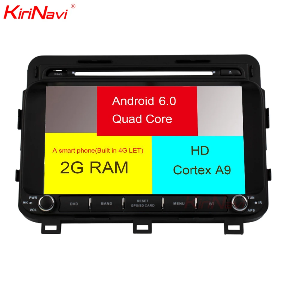 Cheap KiriNavi Octa core 4G LET android 7 car radio for Kia Optima K5 navigation 2014 - 2017 support 4K Video 4G 1