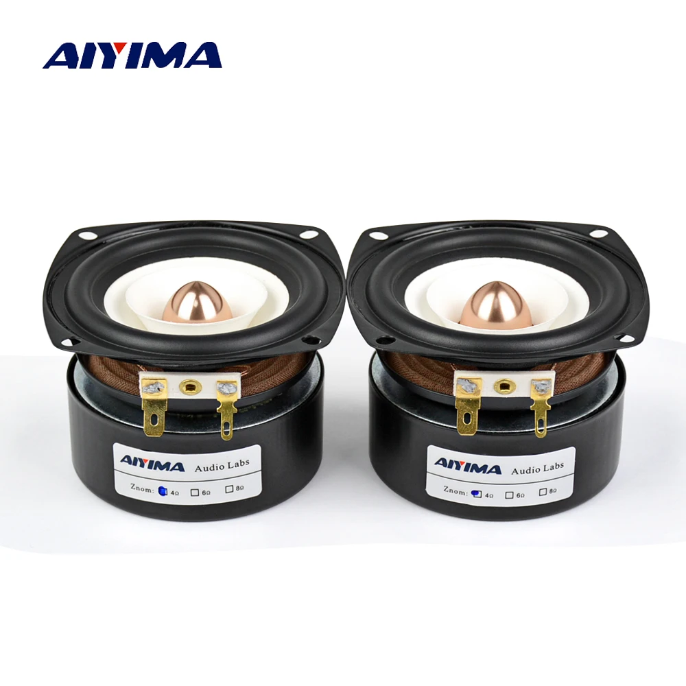 AIYIMA 2 шт. 3 дюймовый аудио портативный динамик s 4 Ом 8 15 Вт полный диапазон Hifi бас DIY