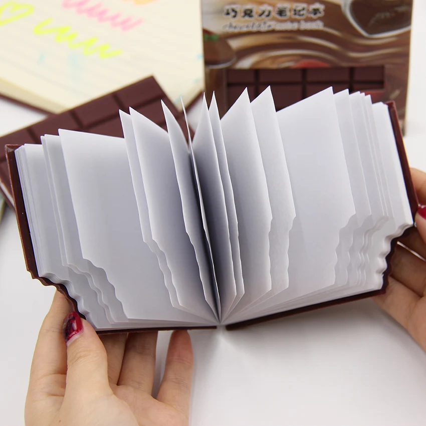 

1PC Cute Creative Stationery Kawaii Chocolate Memo Pad Sticky Notes DIY Notepad Office School Gifts