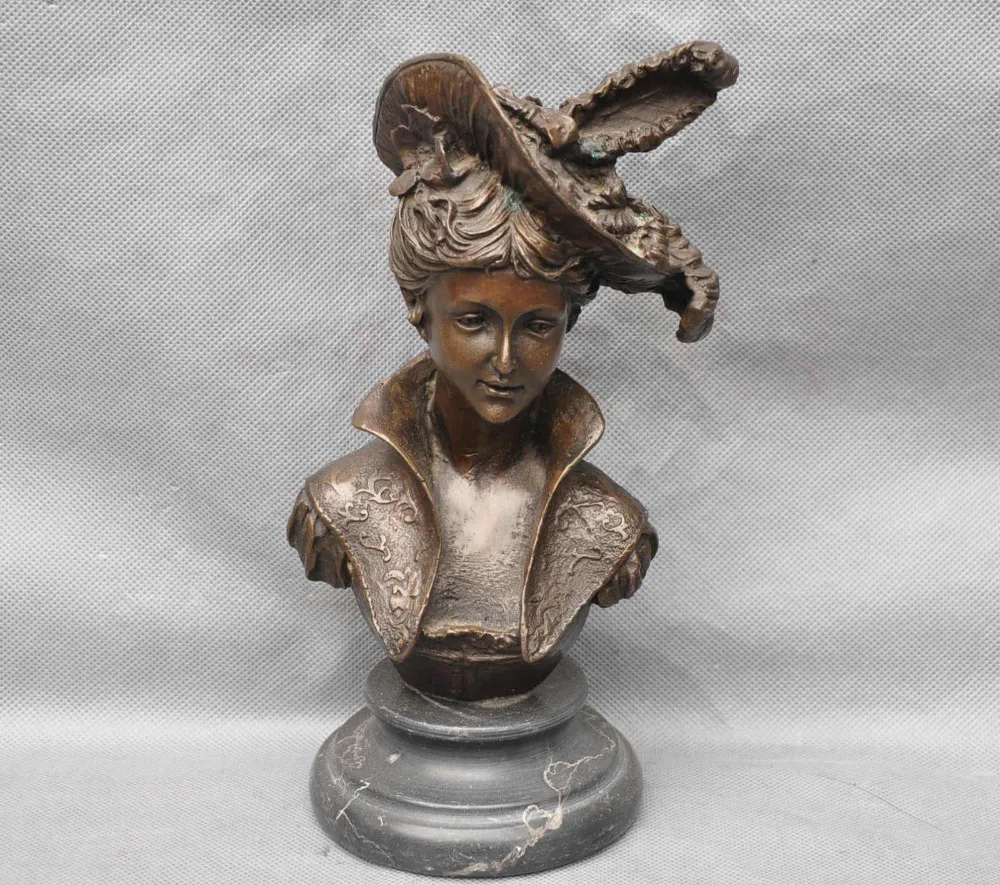 

xd 002386 9 Bronze Beauty Woman Princess Infanta Head Art Sculpture Statue