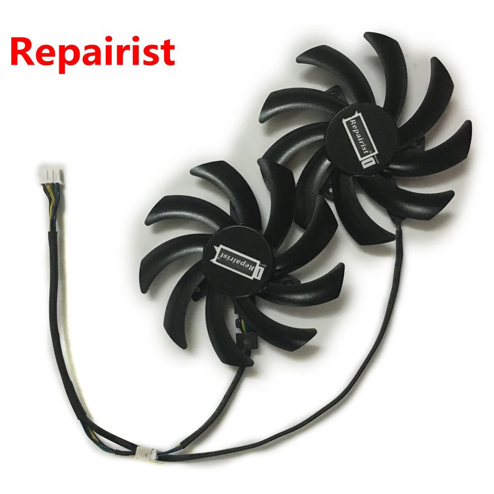 2x R7 370 GPU радиатор Графика карты вентилятор для его IceQ Видеокарта охлаждения