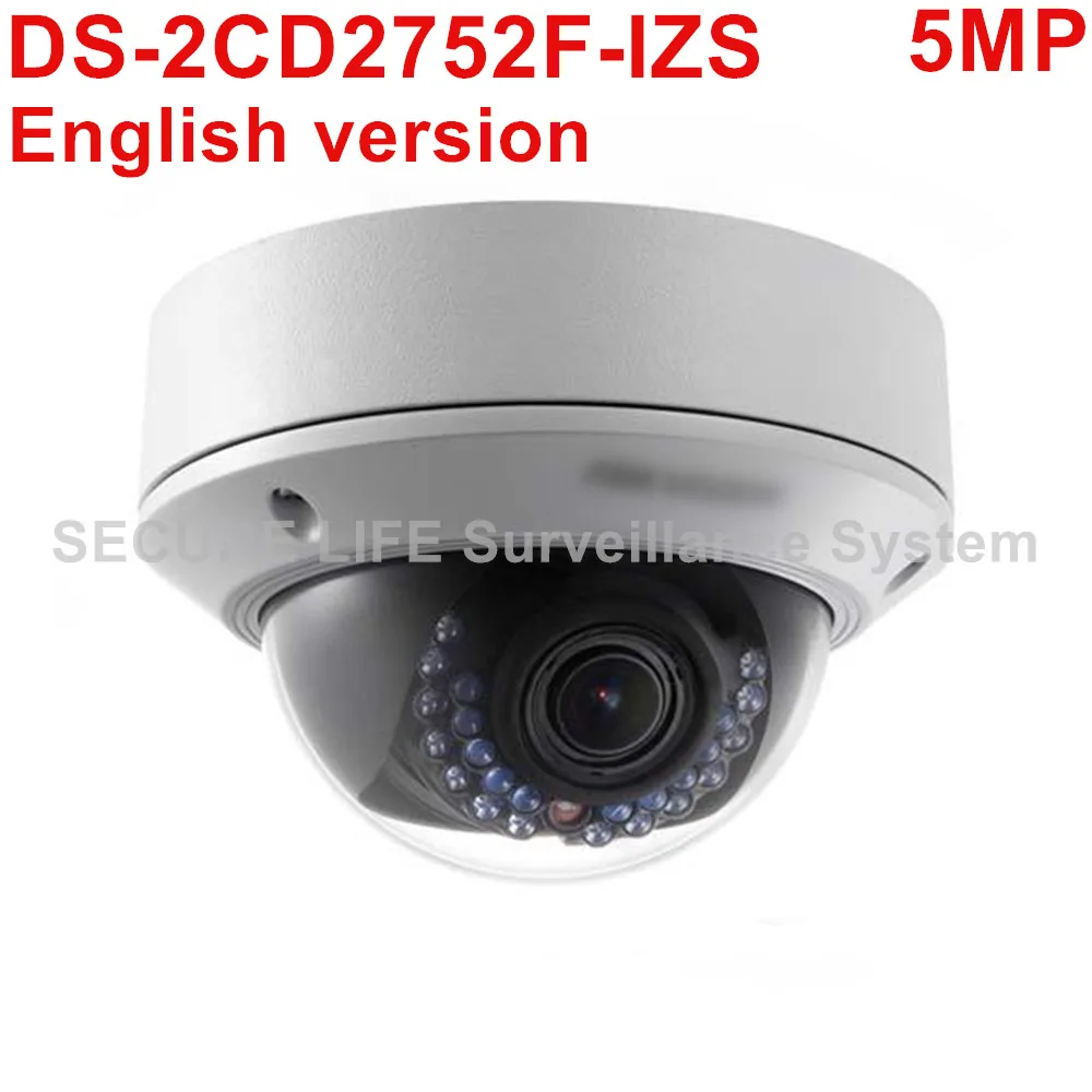 DHL Free shipping DS-2CD2752F-IZS English version 5MP dome IP security camera poe with mortorized varifocal lens 2.8-12mm DHL Free shipping DS-2CD2752F-IZS English version 5MP dome IP security camera poe with mortorized varifocal lens 2.8-12mm