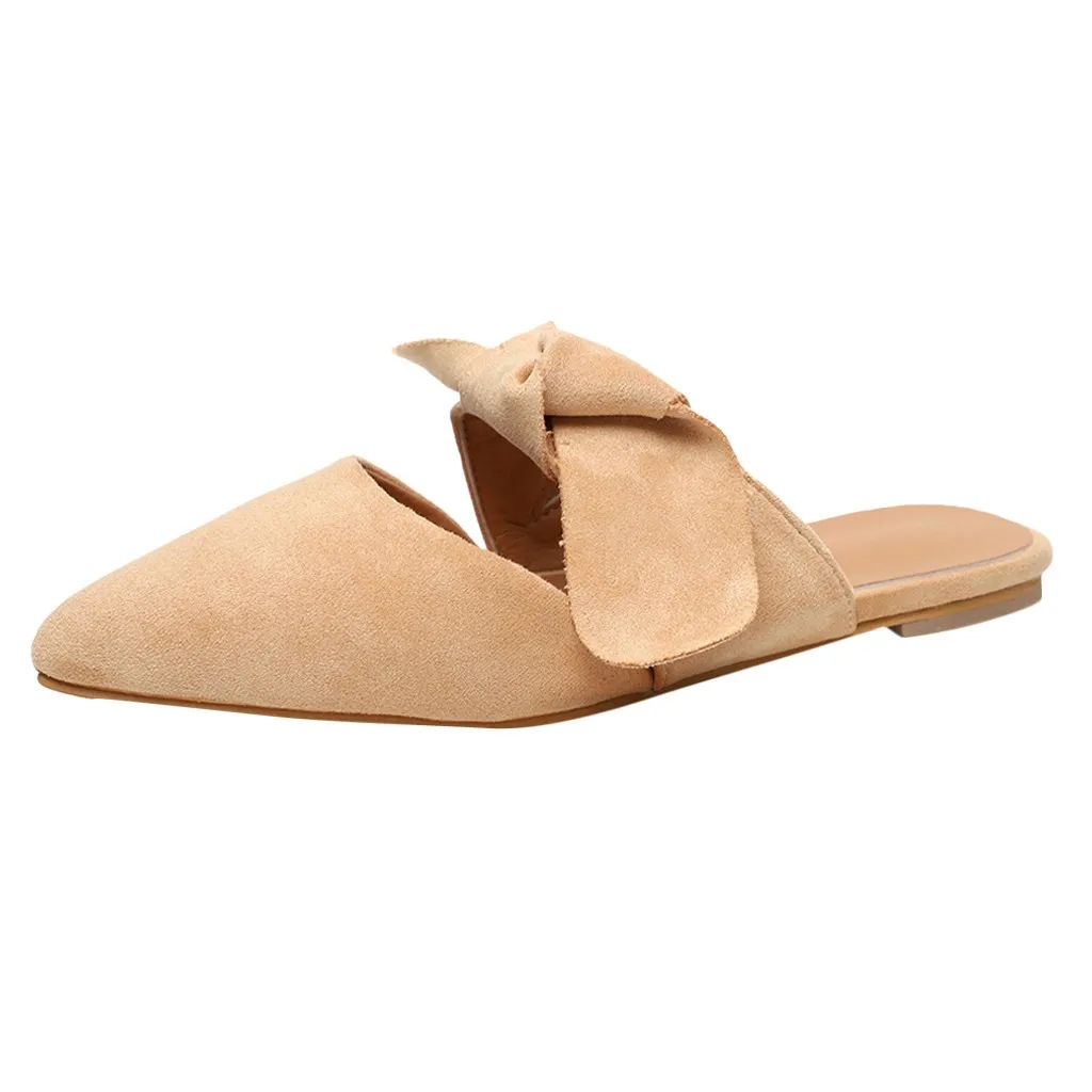 

SAGACE Shoes Summer Slippers Women Casual Pointed Bow Slippers Shoes Woman Beach Slippers Flip Flop Sandals Shoes