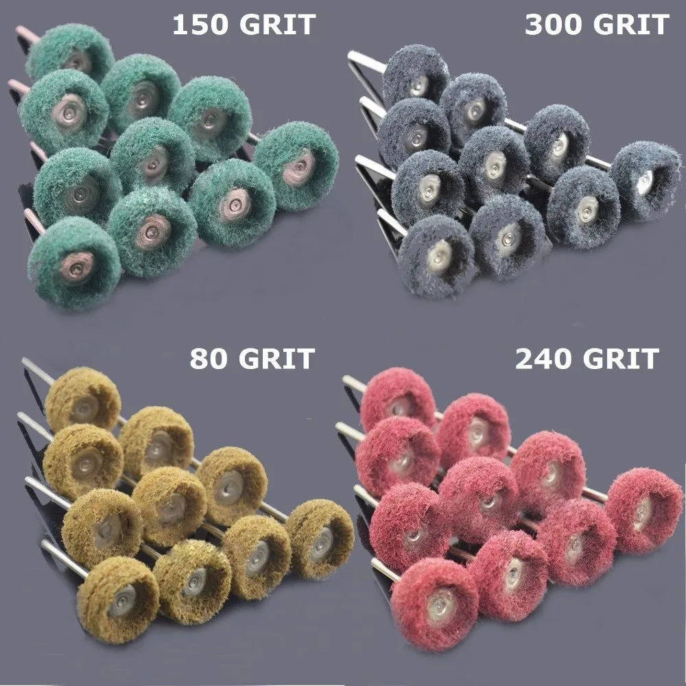 ZFE 80 PC 1" (25mm) Mix Grit Abrasive Wheel Buffing Polishing Wheels