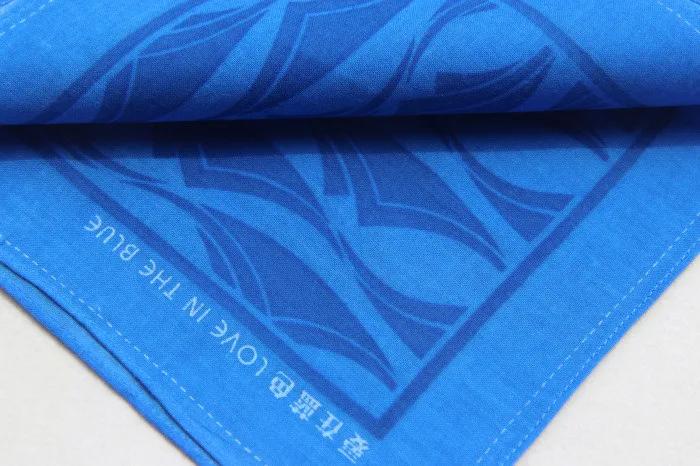 Women man children handkerchief cotton /partysu style blue printed 40cm/Many Uses