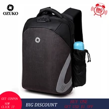 

OZUKO Men's backpack Anti-theft Multifunction USB Charge Laptop Backpacks Mochila feminina Women's Backpack Mochilas Bagpack