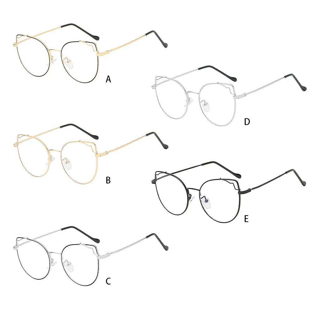 Модные несимметричные очки с прозрачными линзами, Ретро стиль, металлическая оправа, уличные очки для женщин и мужчин, анти-УФ, модные детали