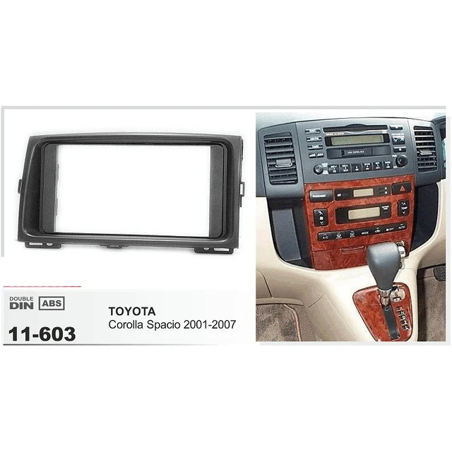 2Din Center Control DVD Fascia Stereo Radio Navigation Panel Frame Fit For Xc90 2002 2015