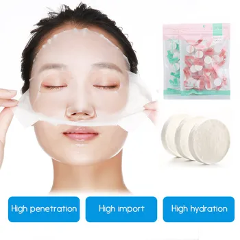 

30pcs/bag Facial Compression Mask Nonwoven Fabric Mask Paper Skin Care Dry Disposable Compressed Towel Face DIY Mask Makeup Tool