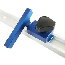 Nowy 300-800mm Aluminium t-slot T Track w/zderzak kątowy Router stół przyrząd uchwyt Slot t-track narzędzia do obróbki drewna do drewna