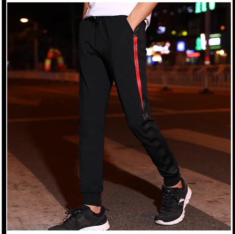 EL BARCO осенние мужские повседневные брюки, хлопковые мягкие черные мужские спортивные штаны, дышащие бегуны высокого качества, длинные брюки размера плюс M-5XL
