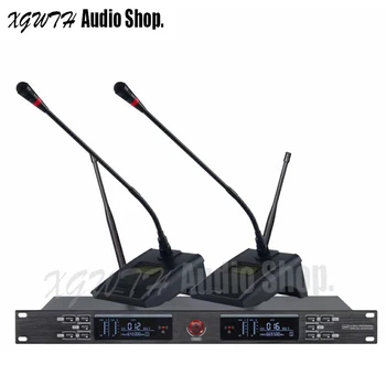 

UHF Wireless Microphone System Meeting Room Audio Gooseneck Mic for Business Conference Lectures Table Desk Digital Mic