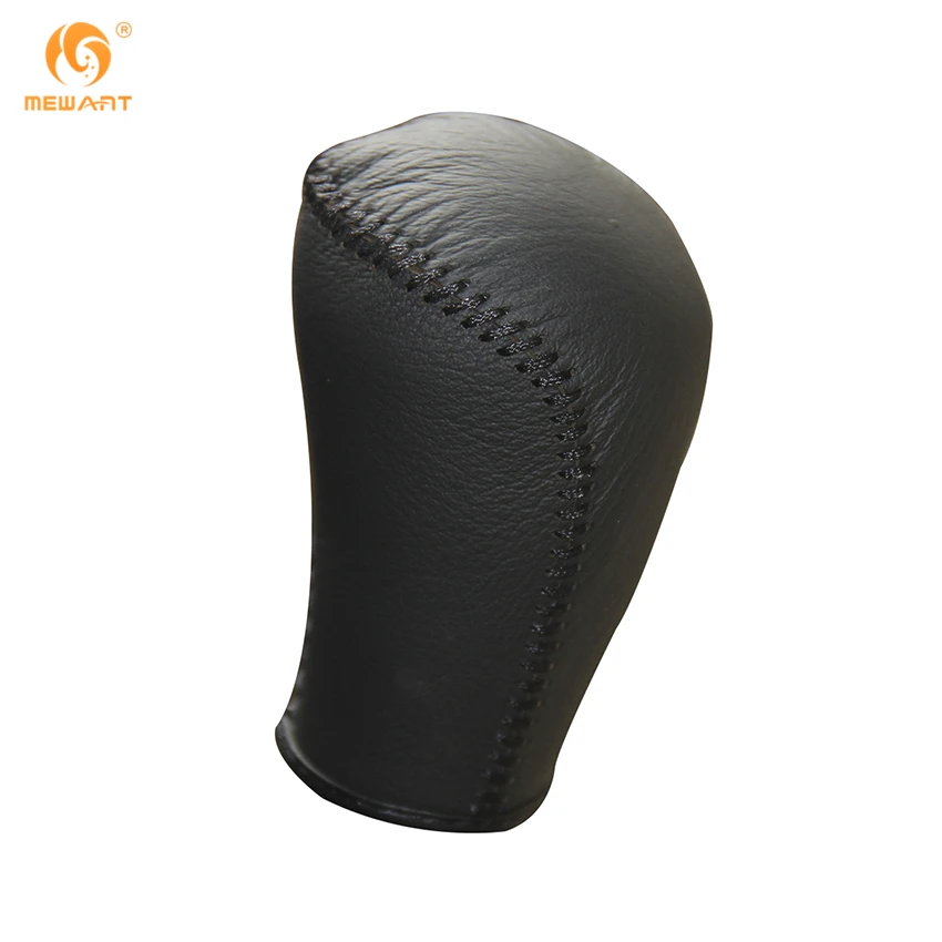 MEWANT Black Genuine Leather Car Gear Shift Knob Cover for Toyota Corolla EX Manual Transmission