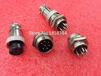

50Pair=100Pcs GX16 GX16-7 7P 7Pin 16mm Male & Female Wire Panel Connector Circular Aviation Connector Socket Plug