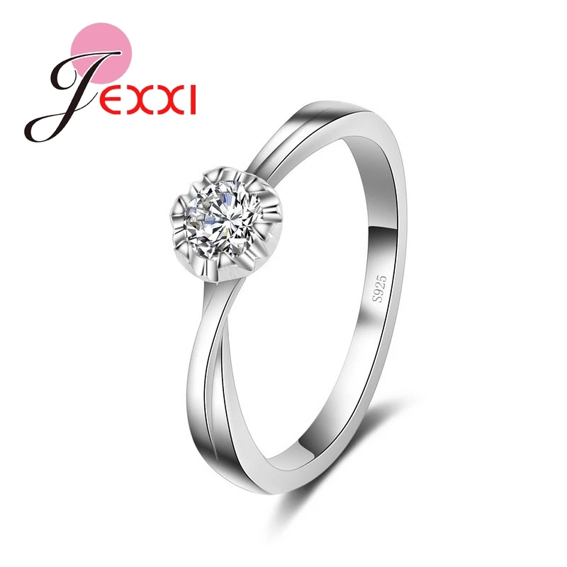 925 Sterling Silver Needle Jewelry Rings For Women Wedding Jewelry Bijoux Zirconia Vintage Accessories Engagement Hollow silver ring wedding rings silver rings