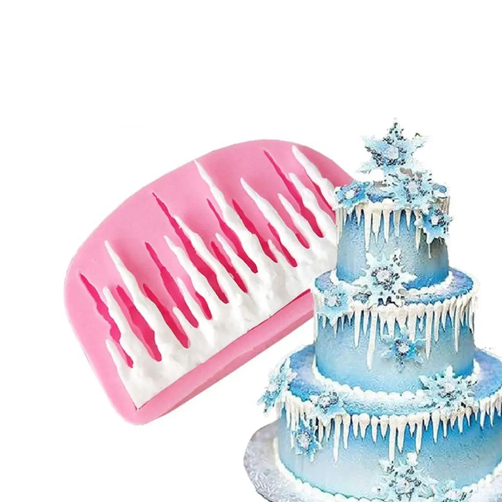 3D Icicles Силиконовые Торт Помадка кухонная форма для самостоятельной готовки