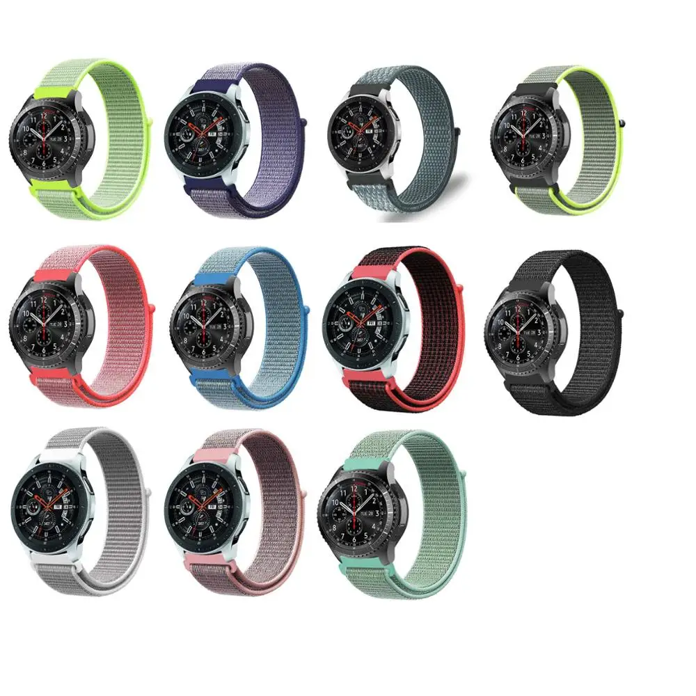 

2019 Newest nylon 22mm Band for Samsung S3/gear46MM、moto360、HUAWEI watch gt