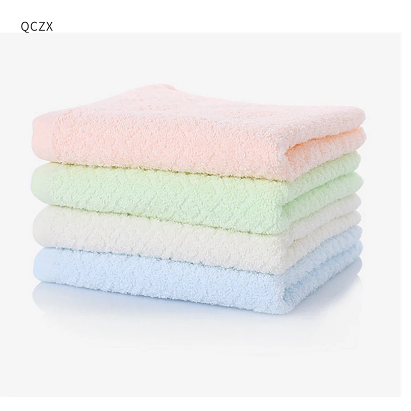 QCZX Белое Хлопковое полотенце хлопковое мягкое удобное однотонное полотенце для путешествий и спорта D40