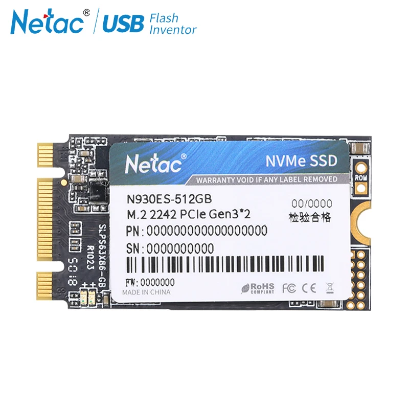 Netac N930ES M.2 2242 SSD 128GB256GB512GB NVMe Gen3* 2 PCIe 3D MLC/TLC NAND Flash Внутренний твердотельный накопитель для ПК компьютера