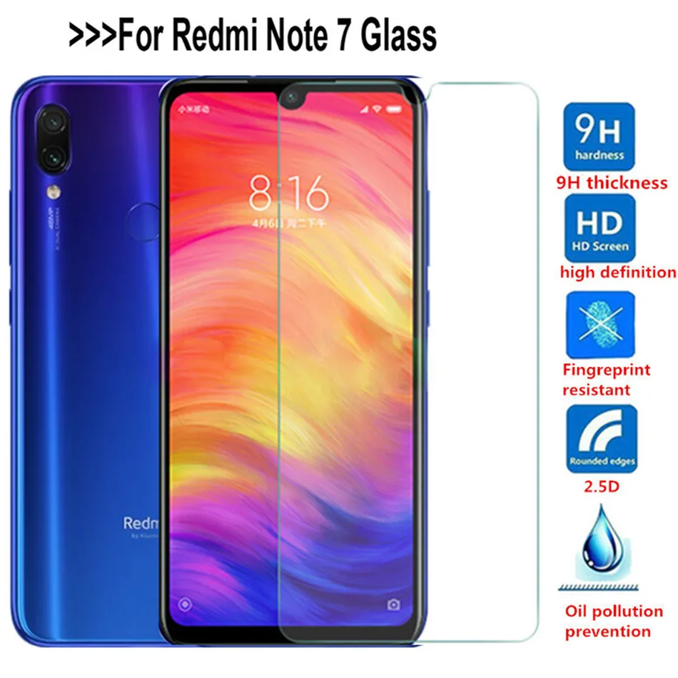 

Tempered Glass For Xiaomi Redmi Note 7 5 6 Pro mi 8 9 A1 A2 lite Screen Protector protective Glass Film on Redmi Note 7 5 6 Pro