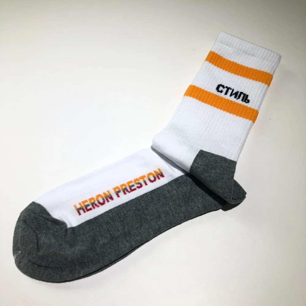 

2018SS Best Version 1:1 Heron Preston Cotton socks Hip hop Streetwear Women Men VETEMENTS ACW Skateboards Sock Multicolor Belt