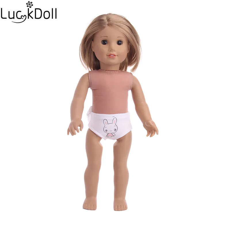 LUCKDOLL узорное нижнее белье подходит 18 дюймов Американский 43 см Детские аксессуары для кукол, игрушки для девочек, поколение, подарок на день рождения