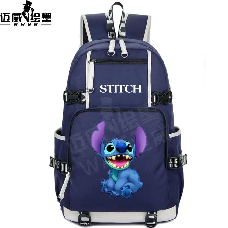 Anime Cute Fashion Cartoon Lilo& Stitch Backpack Men's And Junior High School Student Canva stravel Bag Teenage Girl Backpacks - Цвет: 9