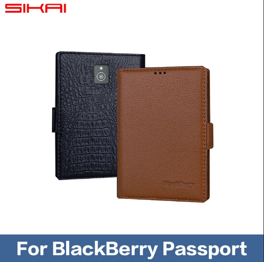 Hot Selling Book Flip Genuine Leather Wallet Case Cover For Blackberry