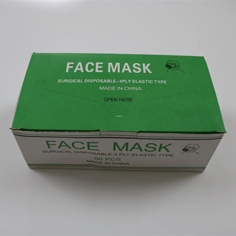 

250 pcs / 5 boxes Non Woven Disposable Face Mask Germ Dust Protection Medical dental Earloop Anti-Dust Face Surgical Masks