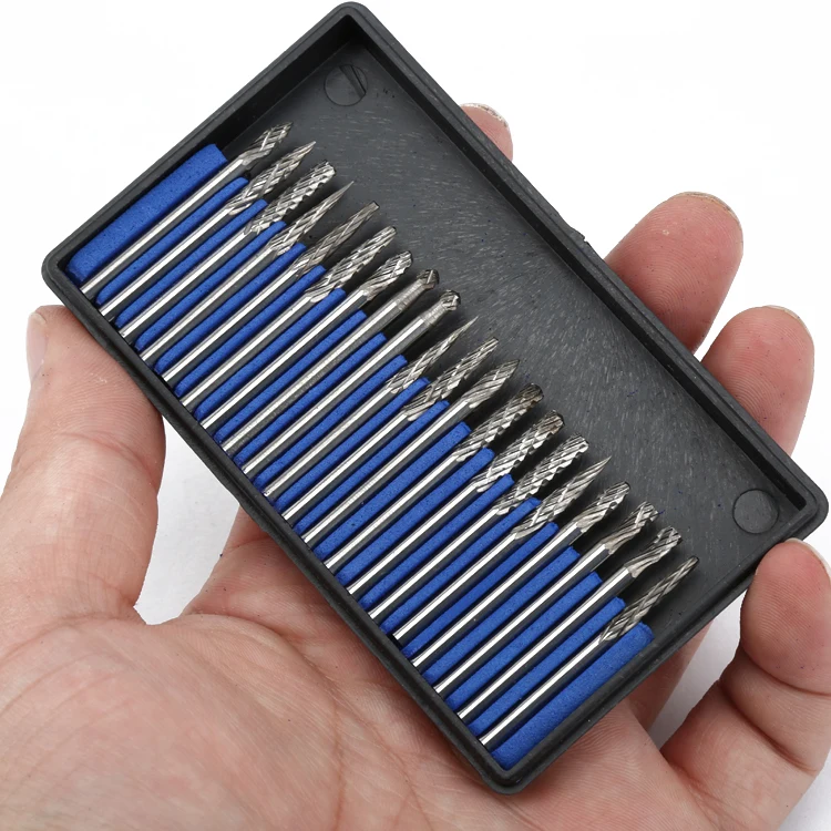 New 20Pcs/set 3x3mm Tungsten Steel Solid Carbide Burrs For Dremel Rotary Burrs Tool Drill Die Grinder Carving Bit Kit New 20Pcs/set 3x3mm Tungsten Steel Solid Carbide Burrs For Dremel Rotary Burrs Tool Drill Die Grinder Carving Bit Kit