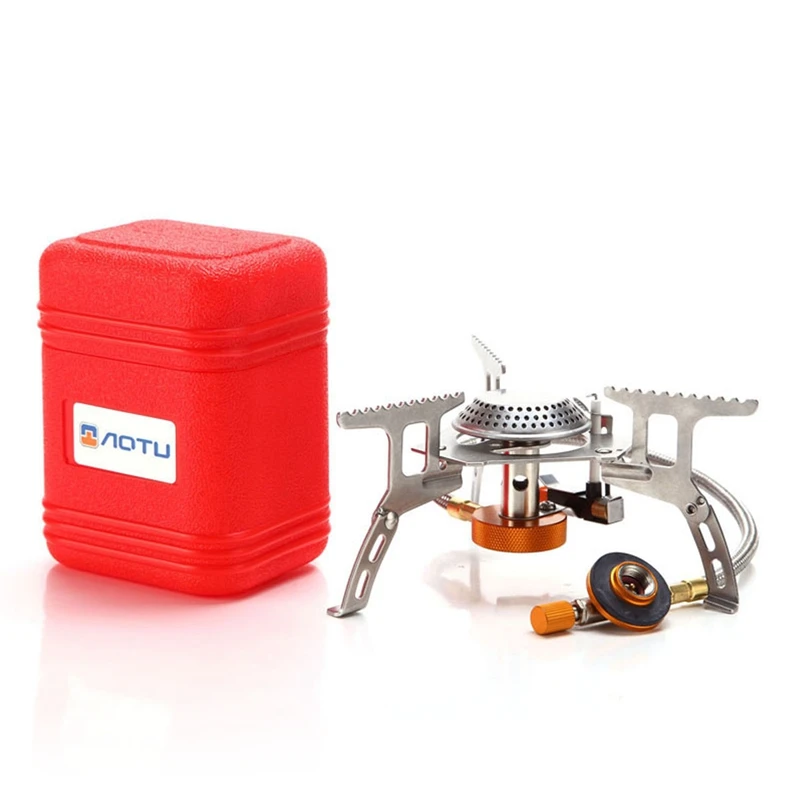Outdoor portable gas burner stove Foldable ignition large power Camping