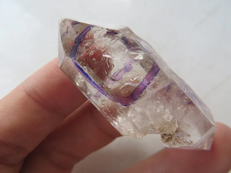 

22.2g AA Rare Clear Quartz Crystal Herkimer Diamond W 1 Moving ENHYDRO