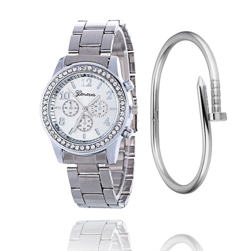 

Luxury Brand Rose Gold Watch Luxury Women Dress Rhinestone Quartz Watch Casual Women Stainless Steel Wristwatches Female Clock