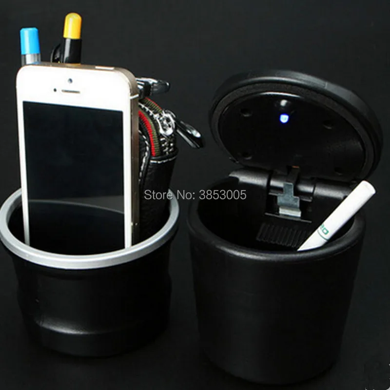 

2018 Latest car styling ashtray with led light accessories for volvo v40 bmw e39 opel corsa d mercedes w203 vw golf 5 audi a4 b8