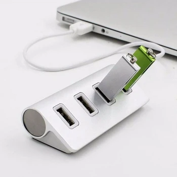 

USB-C to 4-Port USB 2.0 Multi HUB Splitter Portable Aluminum Adapter High Speed USB Hub For Mac Windows Laptop PC Computer Phone