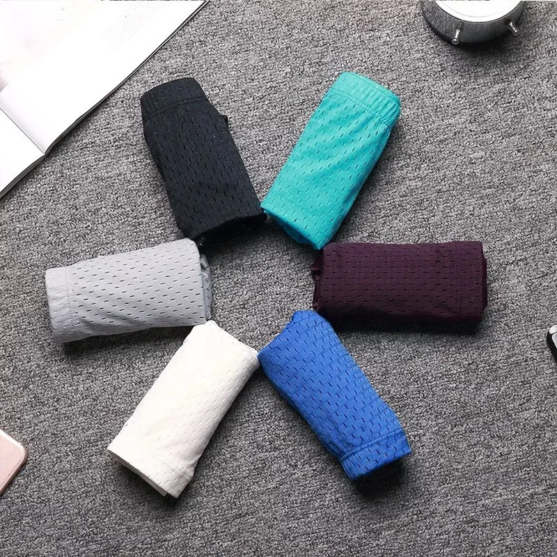 Summer Sexy Men's Mesh Underwear Boxers Fashion Cool Quick-drying Breathable Boxer Shorts Homme Cuecas (9)