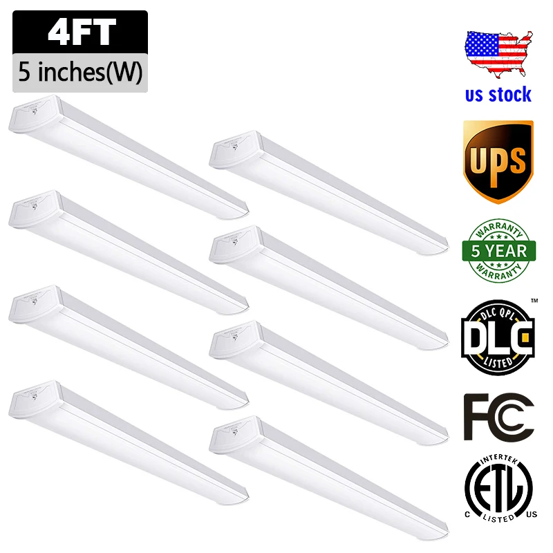 

Garage Lighting LED Linkable Warehouse Lights 4FT 40W LED Workbench Light Office Lighting Fixture Flush Mount LED Ceiling light